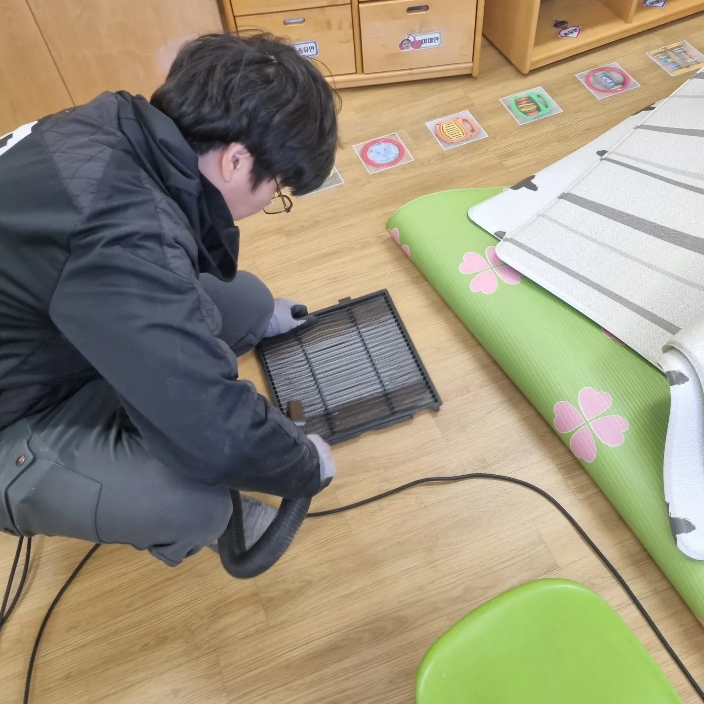 작업 진행 — 가평군 어린이집청소 현장