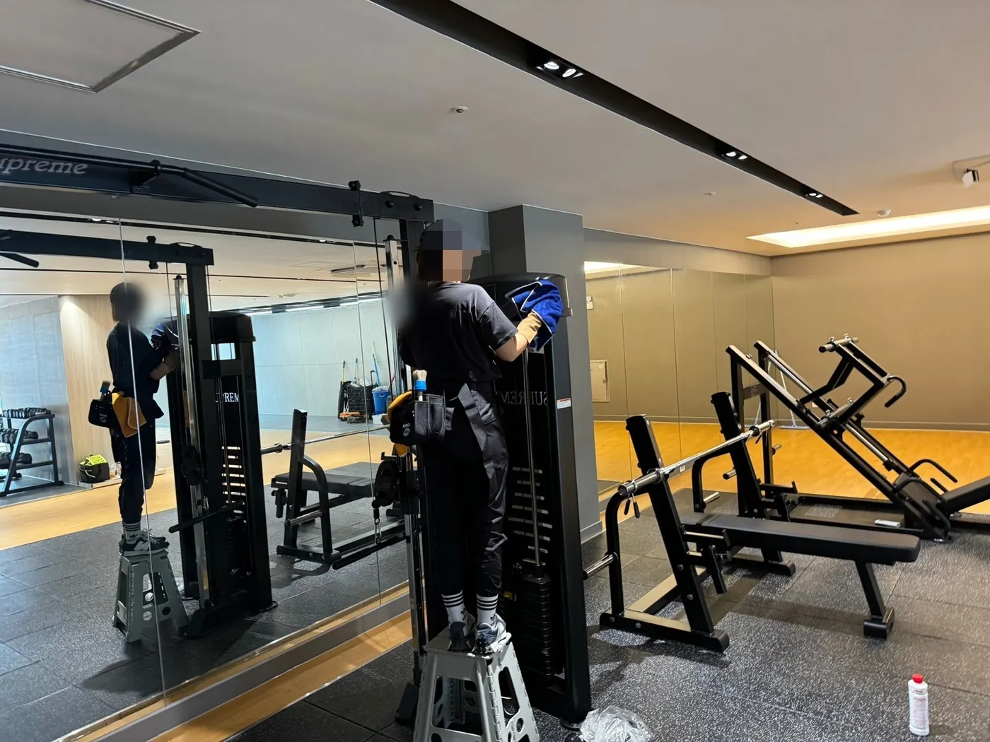 작업 진행 — 덕정동 헬스장청소 현장
