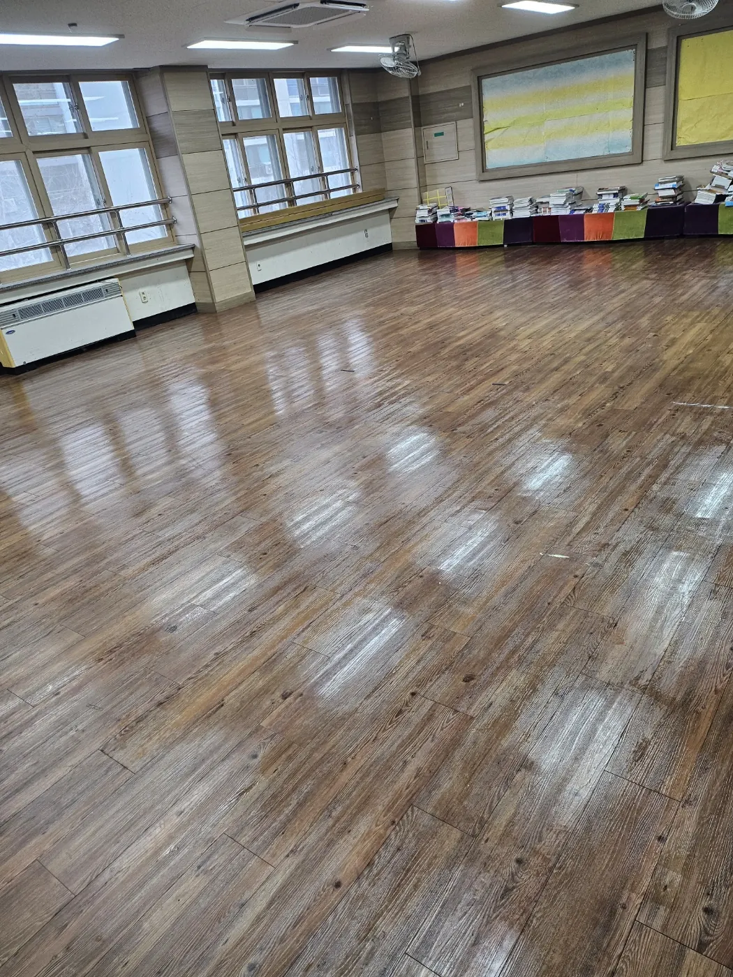 왁스 재코팅 — 의정부시 학교청소 현장