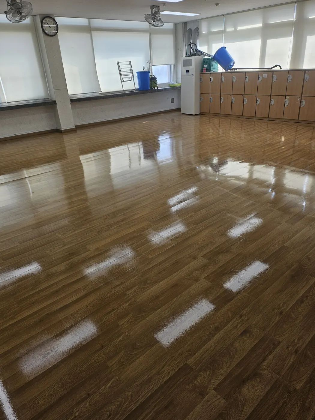 왁스 재코팅 — 남양주시 학교청소 현장